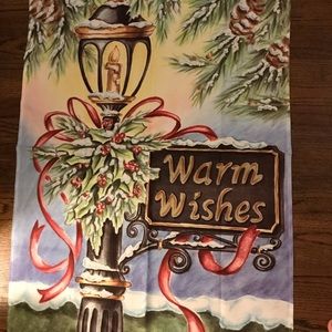 Warm Wishes Winter House Flag 27 x 39
